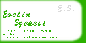 evelin szepesi business card